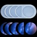 Cadeya  Moon Phase Resin Molds - Crescent Silicone Mould/Young New Moon Epoxy Moulds/Full Moon Geode Agate Moulds/Quarter Moon Moulds for DIY Art Casting Resin 