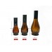 Cadeya  3PCS Empty Refillable Amber Glass Spray Bottle Jars with Black Cap Cosmetic Vials Sample Packing Storage Containers Fine Mist Sprayer Automizer for Perfume Makeup Water(100ml/3.4oz)