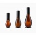 Cadeya  3PCS Empty Refillable Amber Glass Spray Bottle Jars with Black Cap Cosmetic Vials Sample Packing Storage Containers Fine Mist Sprayer Automizer for Perfume Makeup Water(100ml/3.4oz)