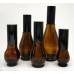 Cadeya  3PCS Empty Refillable Amber Glass Spray Bottle Jars with Black Cap Cosmetic Vials Sample Packing Storage Containers Fine Mist Sprayer Automizer for Perfume Makeup Water(100ml/3.4oz)